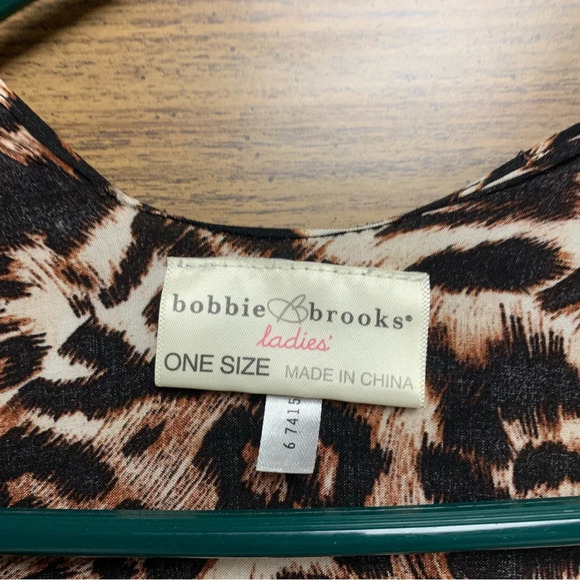 Bobbie Brooks one size swim suit coverup animal print with tassels - Picture 2 of 7